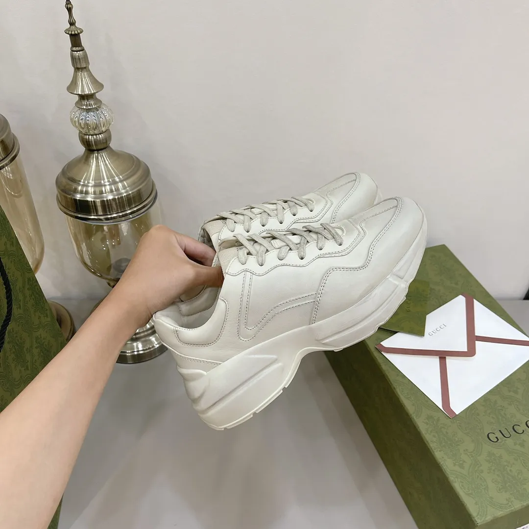P700👟👟 The top version of GUCCI dad shoes, the latest upgraded version❗❗ The fabric is 100% consistent with the store. The whole series uses four leather styles. Each pattern, color and fabric are one-to-one consistent with the store. Women's size 35 36 37 38 39 40 Men's size 39 40 41 42 43 44 (women's size 34, men's size 45 can be customized)